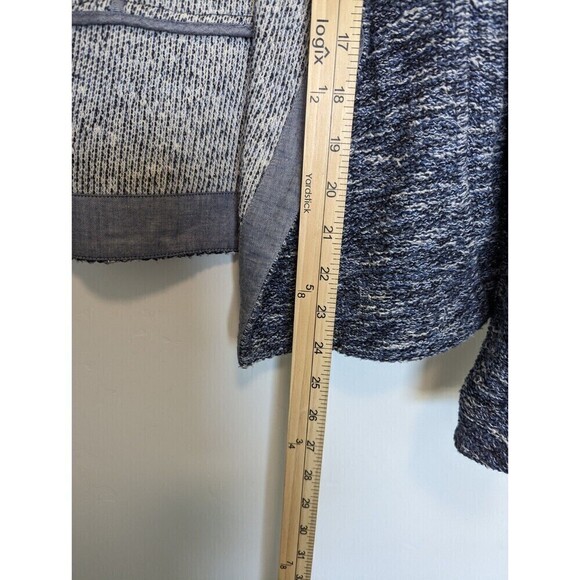 Vince Jacket Womems Small Blue Tweed Drape Neck Office Business Career Academia - Picture 11 of 11